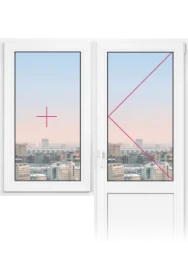 Балконный блок Rehau Thermo 1400x2050 - фото - 1