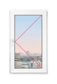 Одностворчатое окно Rehau Delight Design 900x1000 - фото - 1